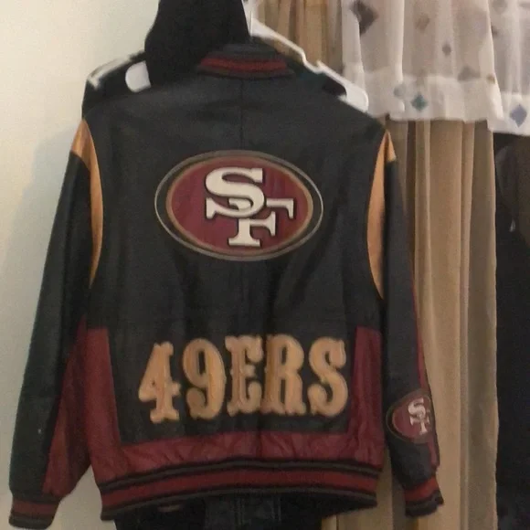 VERY RARE Vintage Carl Banks San Fan Leather Coat